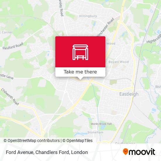 Ford Avenue, Chandlers Ford map