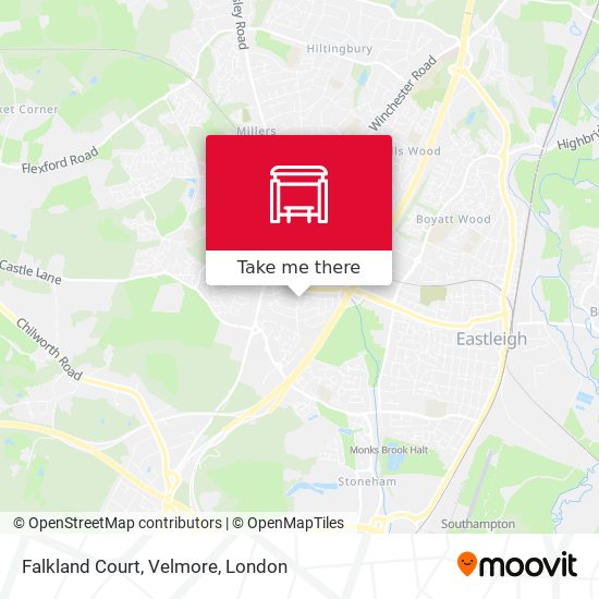 Falkland Court, Velmore map