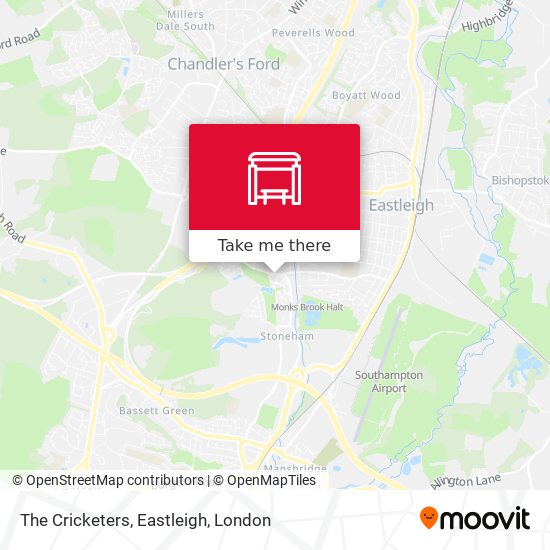 The Cricketers, Eastleigh map