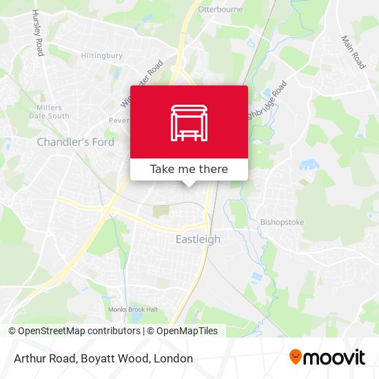Arthur Road, Boyatt Wood map