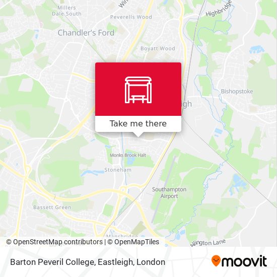 Barton Peveril College, Eastleigh map