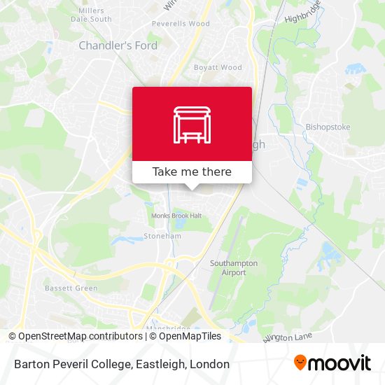 Barton Peveril College, Eastleigh map