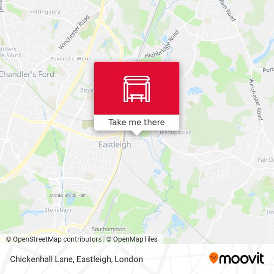 Chickenhall Lane, Eastleigh map