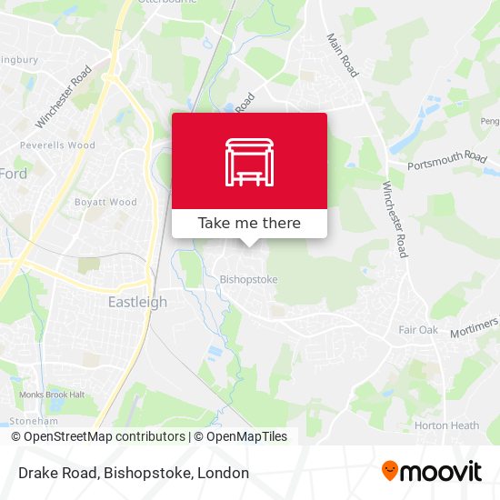 Drake Road, Bishopstoke map