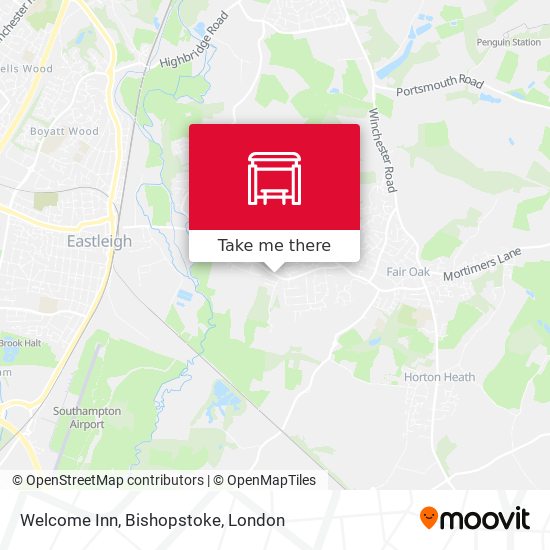 Welcome Inn, Bishopstoke map