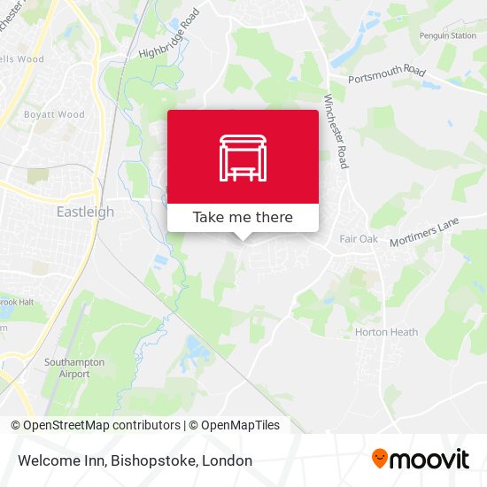 Welcome Inn, Bishopstoke map