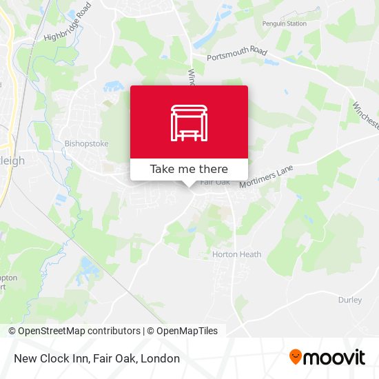 New Clock Inn, Fair Oak map