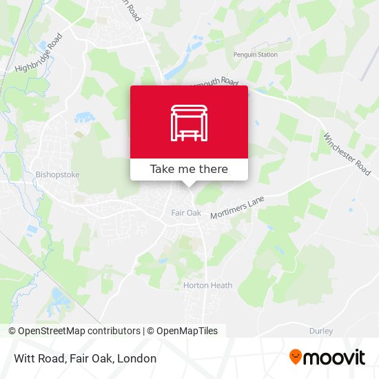 Witt Road, Fair Oak map