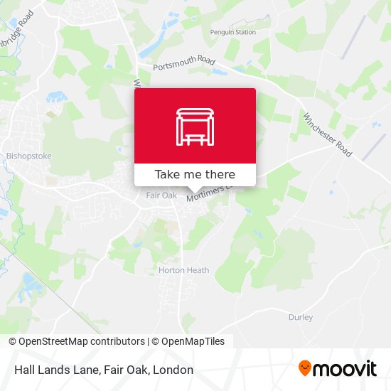 Hall Lands Lane, Fair Oak map