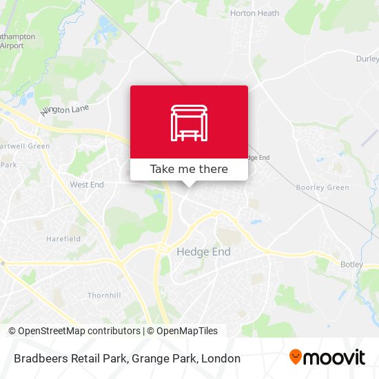 Bradbeers Retail Park, Grange Park map