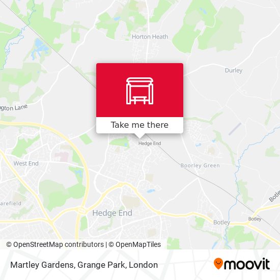 Martley Gardens, Grange Park map