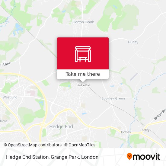 Hedge End Station, Grange Park map