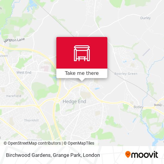 Birchwood Gardens, Grange Park map