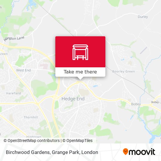 Birchwood Gardens, Grange Park map