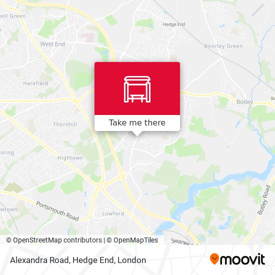 Alexandra Road, Hedge End map