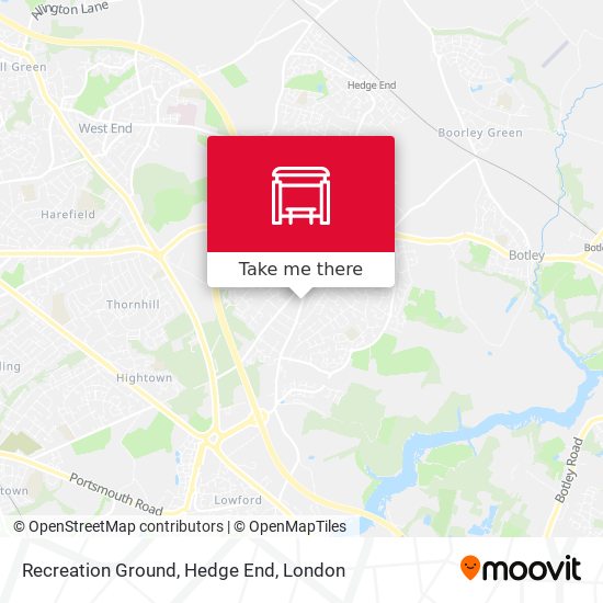 Recreation Ground, Hedge End map