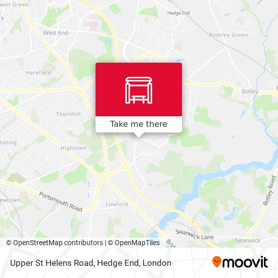 Upper St Helens Road, Hedge End map