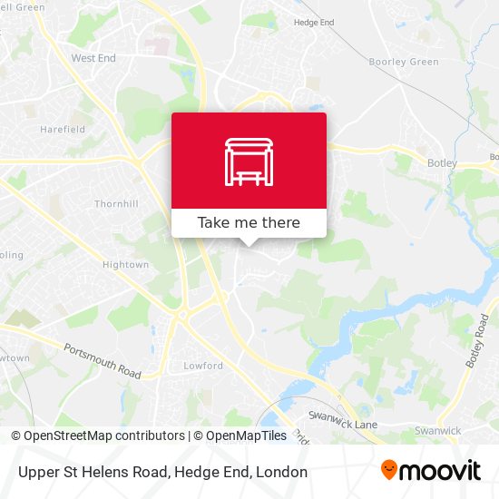 Upper St Helens Road, Hedge End map