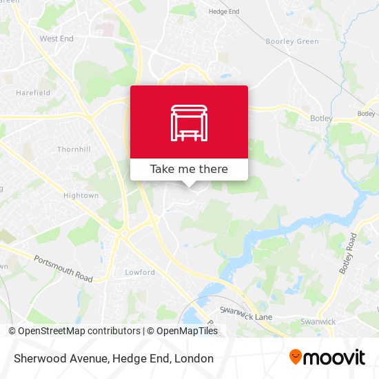 Sherwood Avenue, Hedge End map