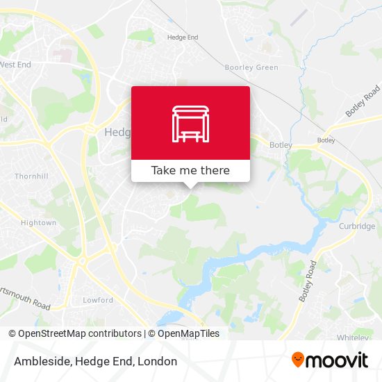 Ambleside, Hedge End map