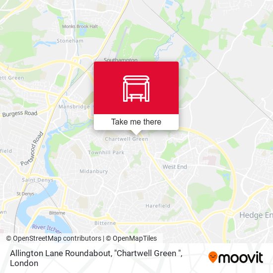 Allington Lane Roundabout, "Chartwell Green " map