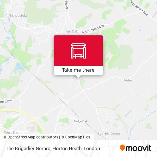The Brigadier Gerard, Horton Heath map