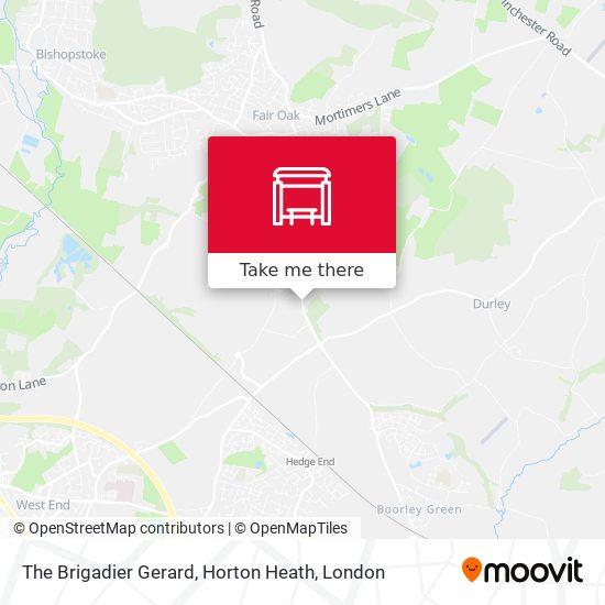 The Brigadier Gerard, Horton Heath map