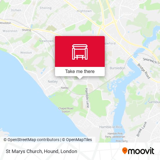 St Marys Church, Hound map