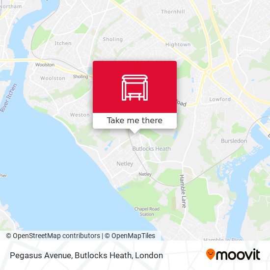 Pegasus Avenue, Butlocks Heath map