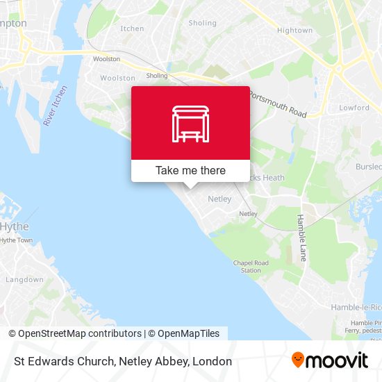 St Edwards Church, Netley Abbey map