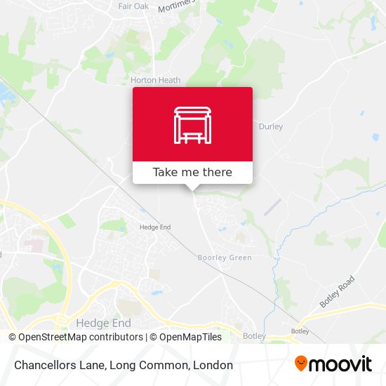 Chancellors Lane, Long Common map
