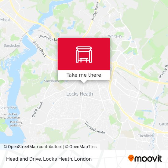 Headland Drive, Locks Heath map