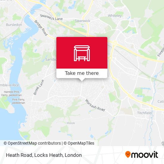 Heath Road, Locks Heath map