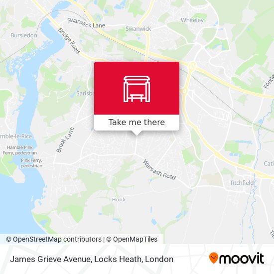 James Grieve Avenue, Locks Heath map