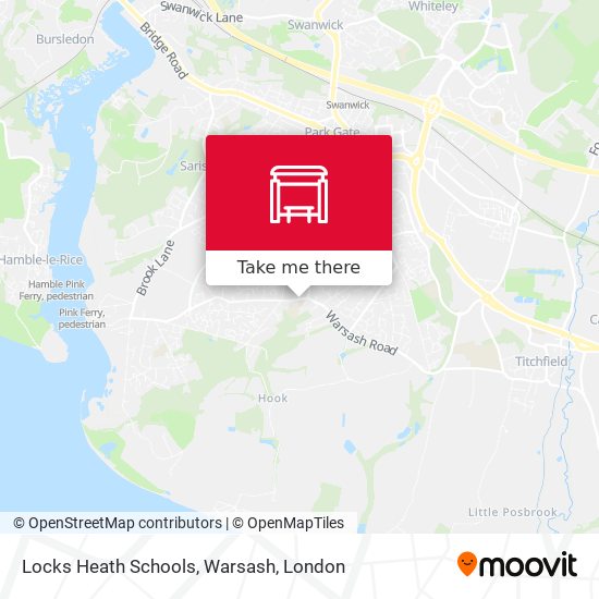 Locks Heath Schools, Warsash map