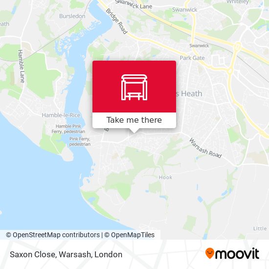 Saxon Close, Warsash map