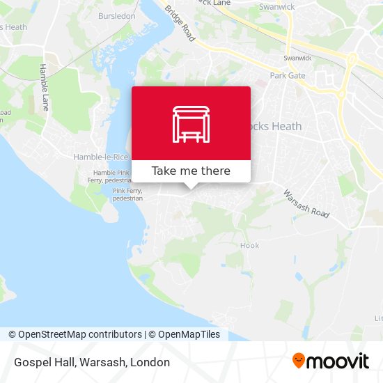 Gospel Hall, Warsash map