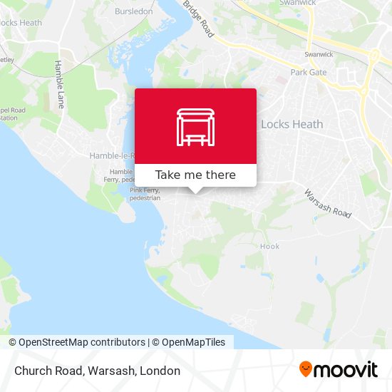 Church Road, Warsash map