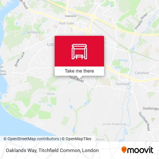Oaklands Way, Titchfield Common map