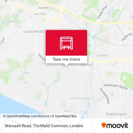 Warsash Road, Titchfield Common map