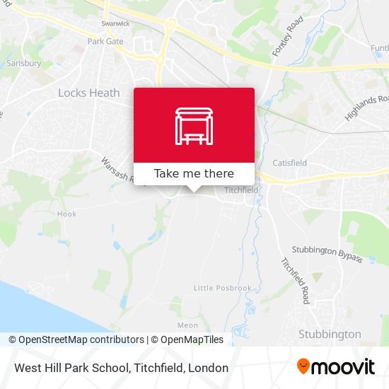 West Hill Park School, Titchfield map
