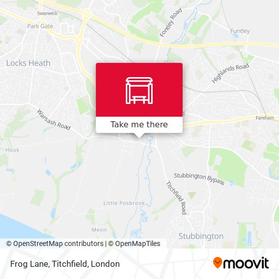 Frog Lane, Titchfield map