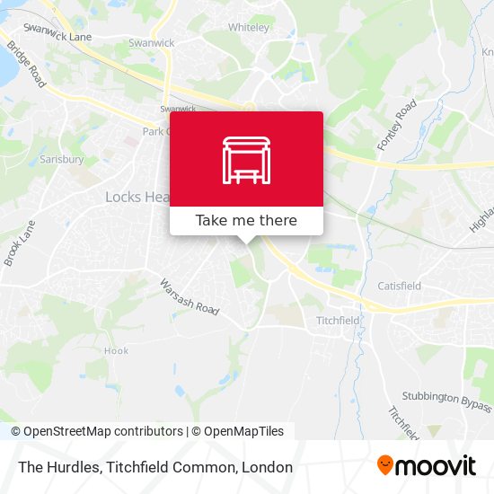 The Hurdles, Titchfield Common map