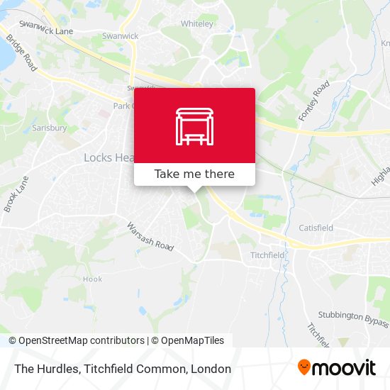 The Hurdles, Titchfield Common map