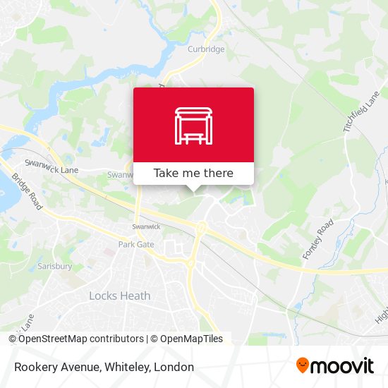 Rookery Avenue, Whiteley map