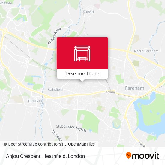 Anjou Crescent, Heathfield map