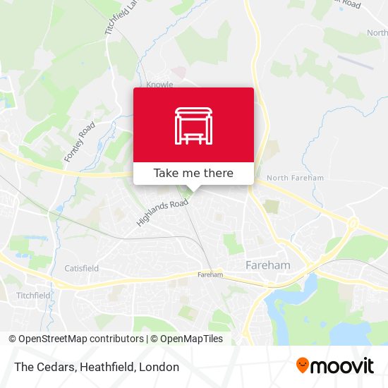 The Cedars, Heathfield map