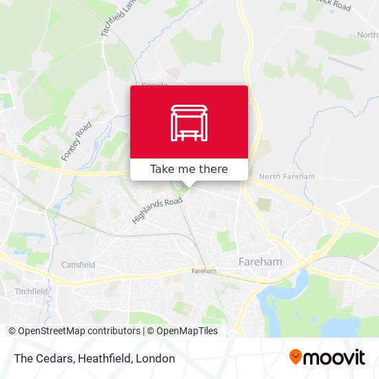 The Cedars, Heathfield map