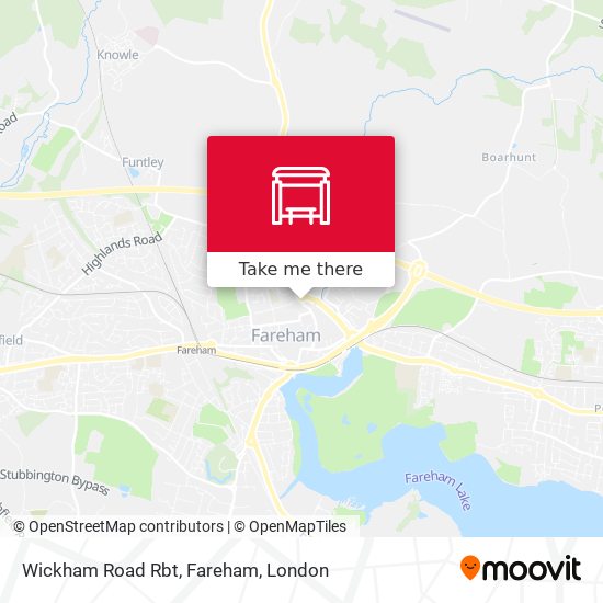 Wickham Road Rbt, Fareham map