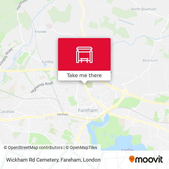 Wickham Rd Cemetery, Fareham map